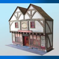 7mm Scale Victorian Terraced House Backs Card Model Kit Ideal For O Gauge Trains 